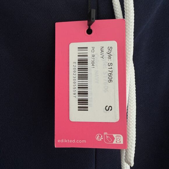 Edikted Brookie Sweatpants Womens Small Navy Brooklyn Straight Leg Low Rise NWT - Picture 9 of 12